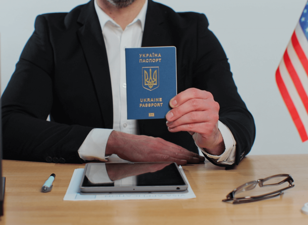 passaporte ucraniano com visto americano